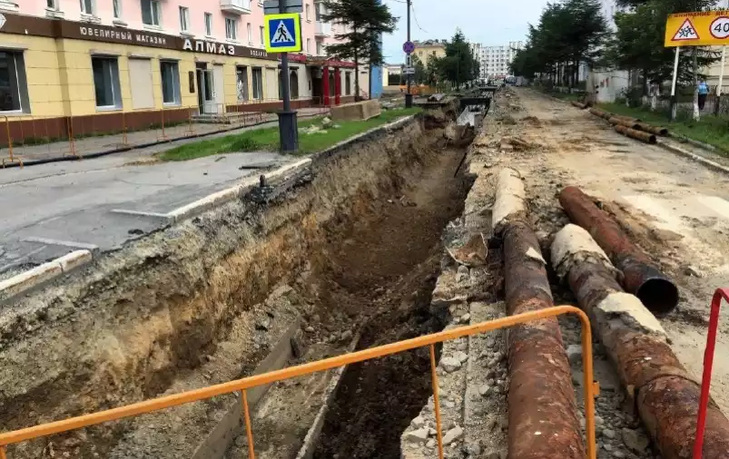 разрытая дорога